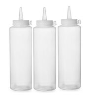 Hendi sausfles transparant 0,2 liter set van 3 stuks