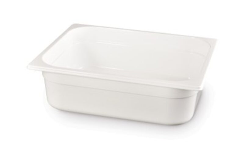 Witte Hendi gastronormbak 1/2 van polycarbonaat 6,5 cm hoog