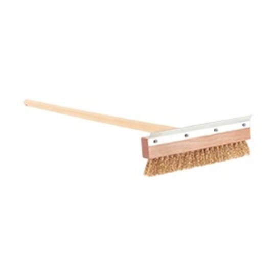 Hendi pizzaovenborstel met messing haren en houten steel