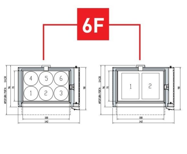 Breed model Zanolli Citizen PW pizzaoven voor 12 pizza's