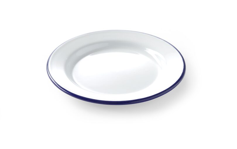 Hendi emaille bord plat 24 cm voor horeca gebruik