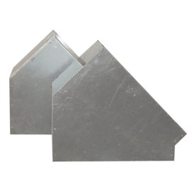 Bocht - 45° - vierkant - 15x15 cm - aluminium - per stuk - 7216.0985