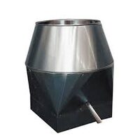 Deflectorkap / biconic - vierkant - 30x30 cm - aluminium - 7222.0634