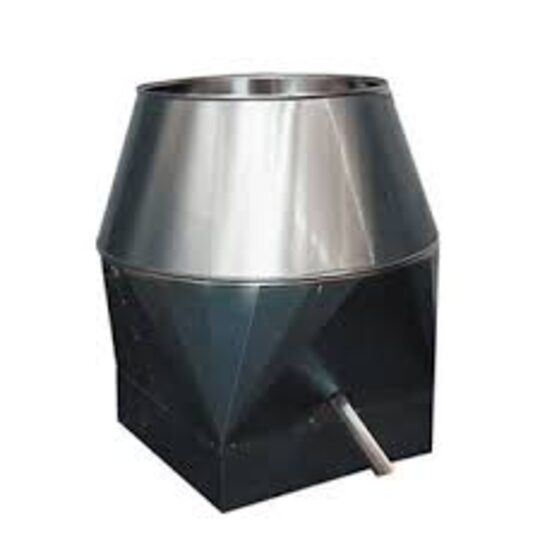 Deflectorkap / biconic - vierkant - 50x50 cm - aluminium - 7222.0638