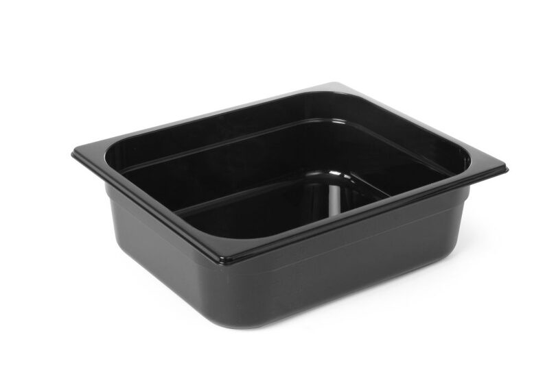 Hendi Gastronormbak 1/2 GN zwart polycarbonaat 65mm diep