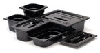 Zwarte polycarbonaat gastronormbak 1/2 GN Hendi 6,5 cm