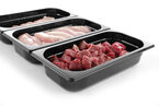 Hendi zwarte polycarbonaat gastronormbak 1/2 GN 65mm