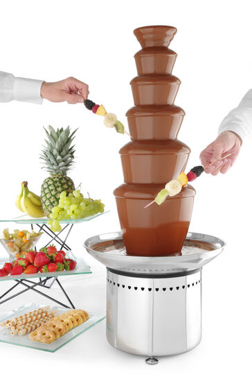 Professionele Hendi 6-laags RVS chocoladefontein voor de horeca