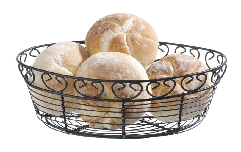 Hendi ovaal draadmandje zwart 26x16x8cm voor horeca presentatie