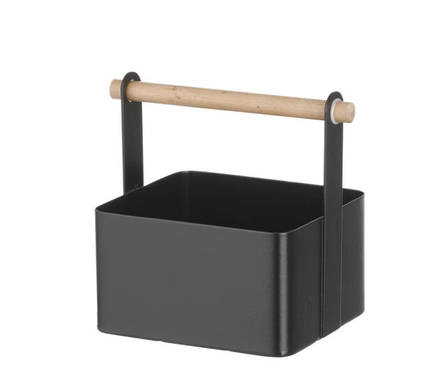 De Hendi matzwarte tafelcaddy biedt een moderne manier om uw tafelbenodigdheden te organiseren.