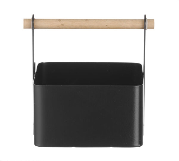 De robuuste houten greep zorgt voor een prettig draagcomfort en een warme uitstraling.