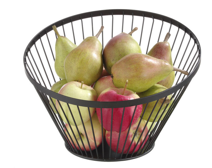 Professionele zwarte fruitkorf voor horeca en catering
