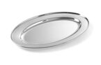Ovale RVS serveerschaal 40 cm voor presentatie van gerechten