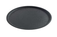 Professioneel rond anti-slip dienblad 40 cm zwart