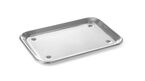 Hendi vitrineplateau van RVS 24x17 cm voor snacks en presentatie