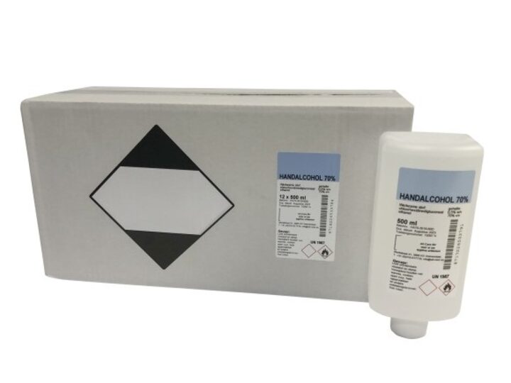 Handalcohol 70% 500ml met handige klepdeksel voor horeca hygiëne