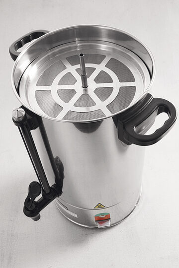 Detailopname van de Hendi RVS percolator 208007