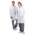 Hoogwaardige stof van de witte unisex werkjas