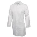 Comfortabele pasvorm van de witte unisex werkjas