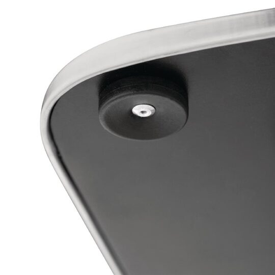 Detailopname van de robuuste RVS tafelpoot GK993