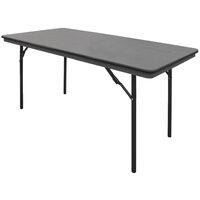 Opklapbare rechthoekige horeca tafel 152x75 cm zwart grijs