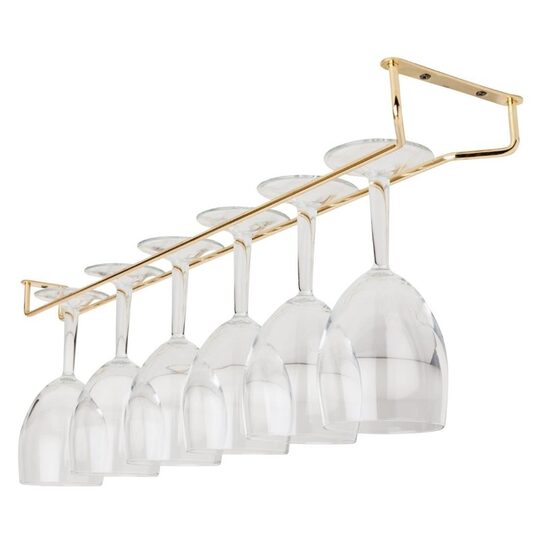 Stijlvol messing glasrek 61 cm voor horeca