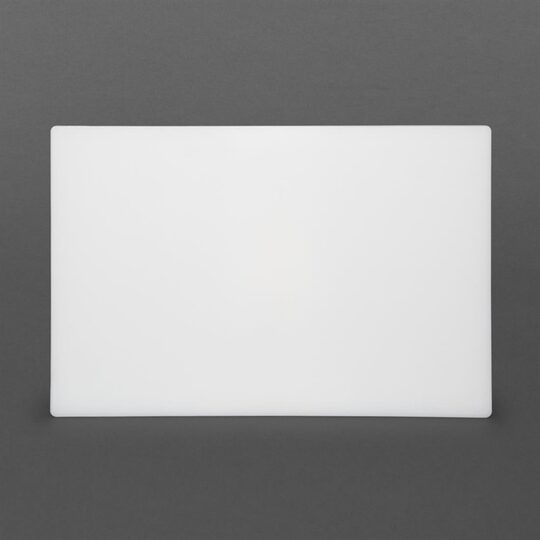 Detailopname van de Hygiplas LDPE snijplank wit