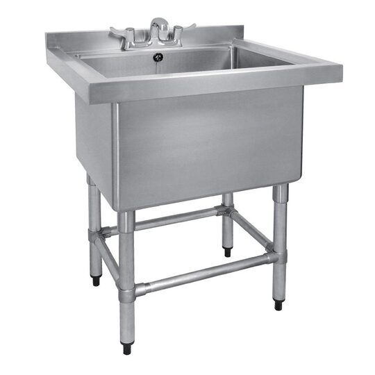 Vogue diepe RVS spoelbak 77x60 cm voor professionele horecakeuken