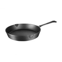 Professionele Vogue gietijzeren grillpan 25 cm glad