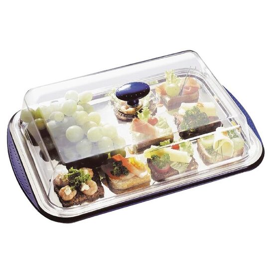 Gekoelde display met deksel en koelelementen voor horeca