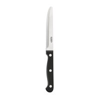 Set van 12 zwarte Olympia steakmessen met ronde punt