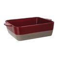 Professionele Gastronoble keramische braadslede in rood en taupe