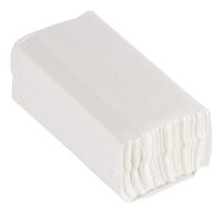 Professionele witte 2-laags C-gevouwen handdoeken