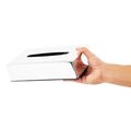 Compacte verchroomde tissuebox voor professionele horecaomgevingen