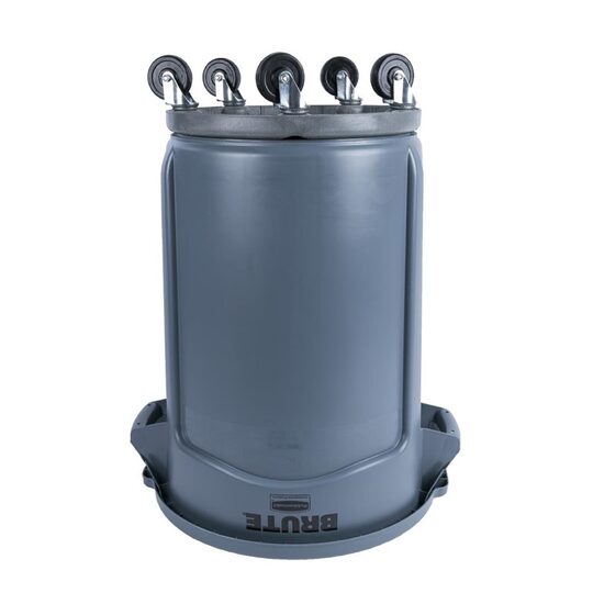 Bovenaanzicht van de Rubbermaid Brute 121 liter container