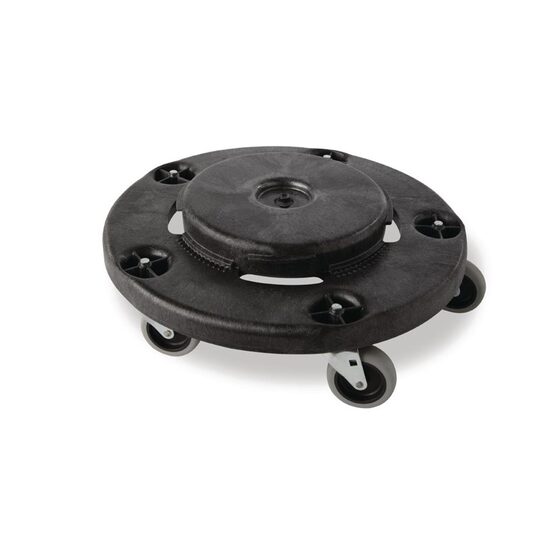 Detailweergave van de Rubbermaid Brute wielbasis voor horeca