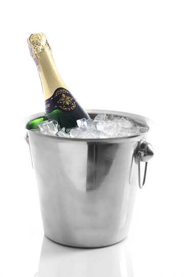 Professionele RVS wijnkoeler met ringoren voor horeca
