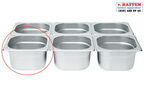 RVS Gastronormbak 1/6 GN 3,4 liter 20 cm diep