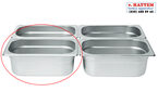 Professionele RVS Gastronormbak 1/4 Hendi 6,5 cm