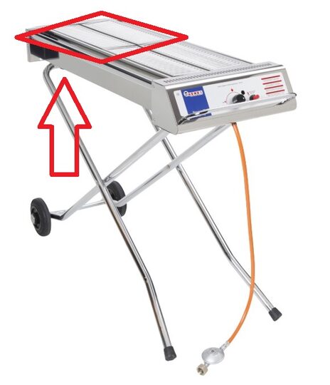 Hendi Xenon bovenrooster en grillrooster voor professionele barbecues