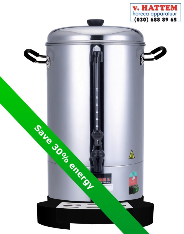 Fruitig T Eindig Percolator - 10 liter / 80 kops - dubbelwandig - RVS - Hendi - 211205 |  vanhattemhoreca.nl