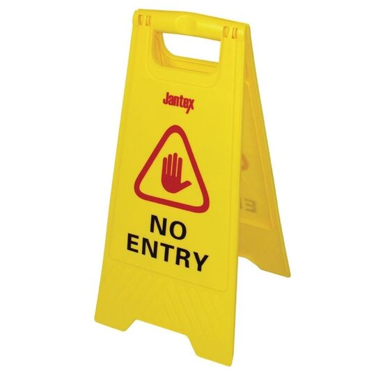 Jantex waarschuwingsbord No Entry voor horecagebruik