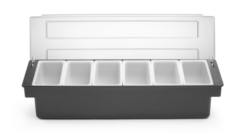 Professionele Hendi ingrediëntenhouder met 6 uitneembare bakken