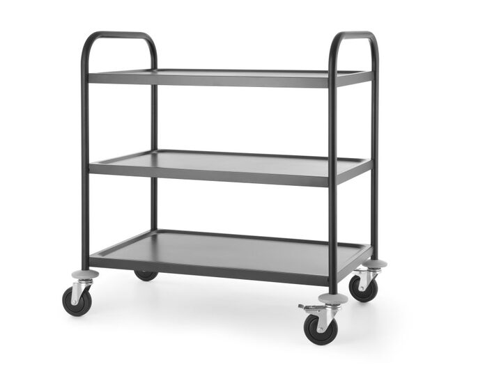 Demontabele zwarte serveerwagen Hendi 811320