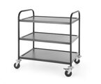 Professionele 3-laags zwarte serveerwagen van Hendi