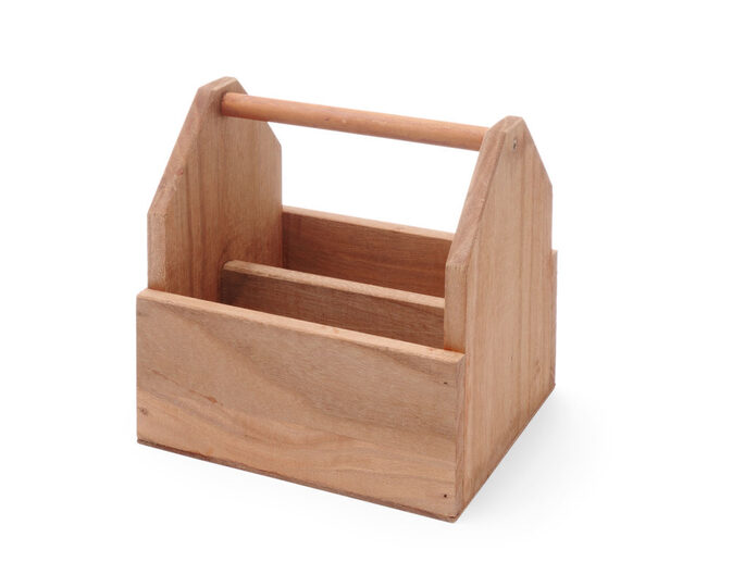 Dankzij de royale hoogte van 20 cm en de stevige houten basis blijven zelfs zwaardere sausflessen en grote menukaarten veilig en rechtop staan.