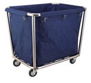 Professionele Hendi wasgoed trolley met RVS frame en waszak
