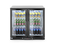 Hendi 2-deurs barkoeling 200 liter zwart voor horeca