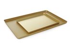 Tray - vitrineplateau - 40x30x2 cm - goudkleurig - aluminium - Hendi - 808566