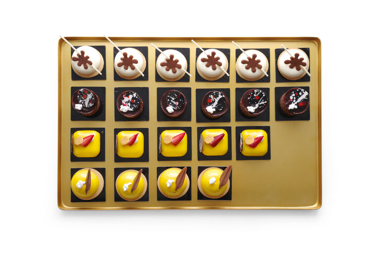 Tray - vitrineplateau - 60x40x2 cm - goudkleurig - aluminium - Hendi - 808573